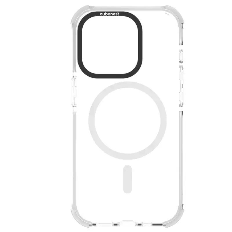 Cubenest Funda para iPhone 15 Pro MagPro Strong Guard blanco